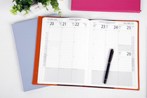 Leather 16KI business office B5 work manual business log two pages a week 2022 day book can be customized