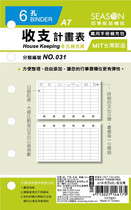 A7 loose-leaf replacement core loose-leaf paper collection table