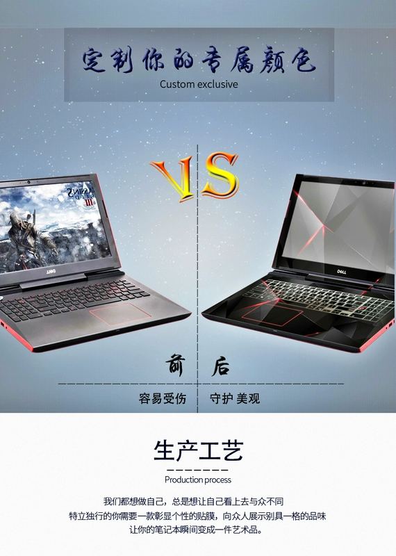 Dell Laptop Case lá dán Inspiron 15.6 inch máy tính G3 5580 7577 5577 G5 tour du lịch G7 băng cassette vỏ tựu màng bảo vệ của 75.707.580 bộ đầy đủ của bộ phim trang trí - Phụ kiện máy tính xách tay