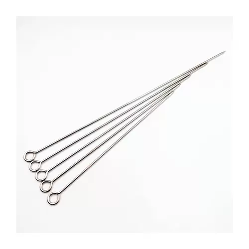 Прямая игла для барбекю из нержавеющей стали 304, игла для свинины для барбекю, игла для шампура толщиной 4 мм, игла для молочного поросенка для барбекю, жареная свинина Макао