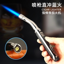 Inflatable lighter windproof fire high temperature cigar welding gun long handle straight to the fire point moxibustion special igniter
