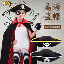 Halloween pirate hat cartoon children dress up headdress pirate hat adult Pirates Of The Caribbean Jack captain hat