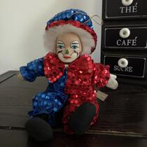 Sample Old Dirty Dolls Rustic Ceramic Dolls Rough Antique Circus Clown Face Doll