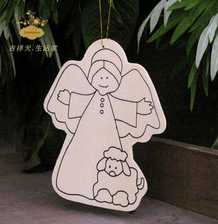 Recommended diy world christmas decorations, double-sided painted wood veneers (multiple styles included) single price