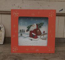 See clear description flaw handling class refuting old wear solid resin Santa decoration painting frame 23 -