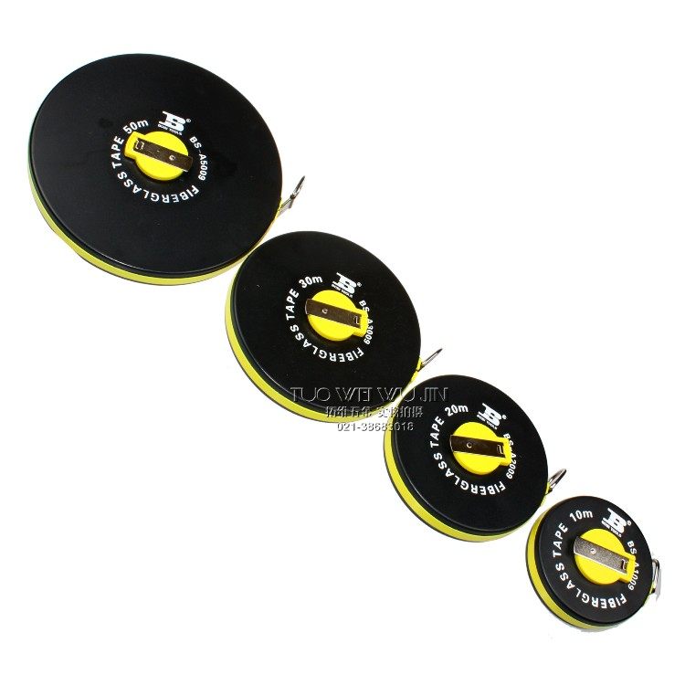 Hong Kong Persian leather ruler imported fibreglass leather tape measure 10 m 20m30m50m Two-face metric box ruler