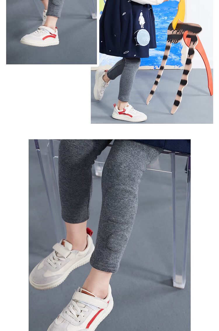 Quần legging bé gái Ma Latino cộng với nhung mùa đông 2018 mới quần co giãn mỏng ba chiều cho trẻ em quần nhung bé gái