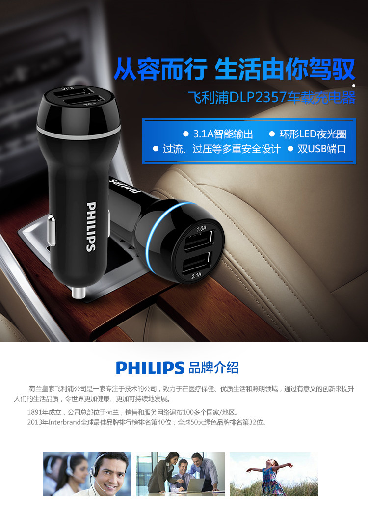 chargeur PHILIPS 3.1A, 3A - Ref 1300132 Image 6
