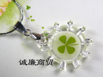 Europa Clover Series Sun Slim Luminous Pendant Metal Necklace OXL030BY58