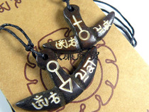 Tibetan decoration cow bone couple necklace anchor jyg93600043