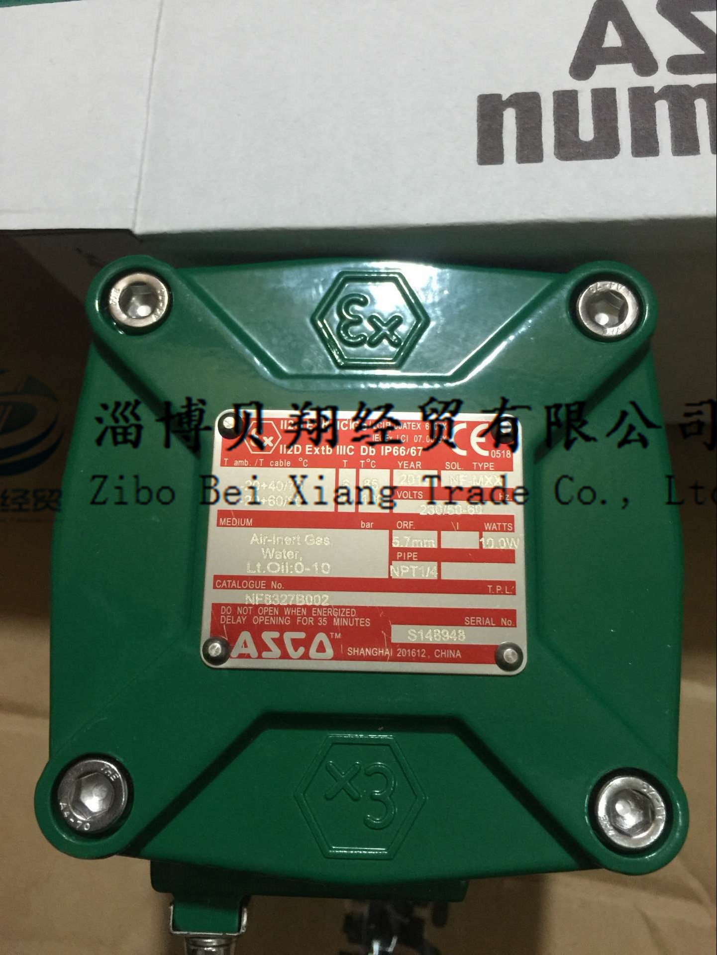 US SGAO solenoid valve explosion stainless steel material three-way valve NF8327B002 24VDC spot