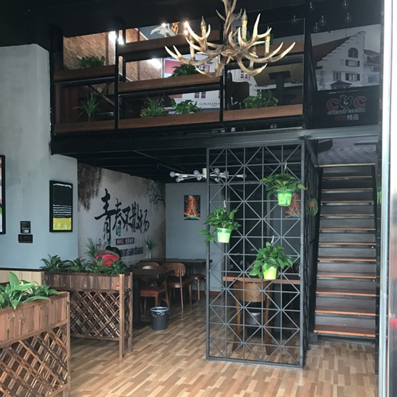 Mỹ loft retro công nghiệp phong cách phân vùng màn hình Châu Âu và Mỹ Trung Quốc rèn sàn sắt phân vùng tường hoa cửa sổ hiên