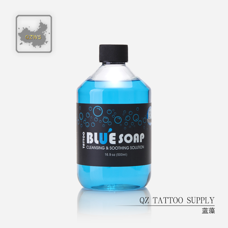 Beijing Qiangzi Tattoo Equipment Tattoo Clean Blue Algae Foam Substitute Green Algae Import Cleaning Supplies Giveaway Bottle