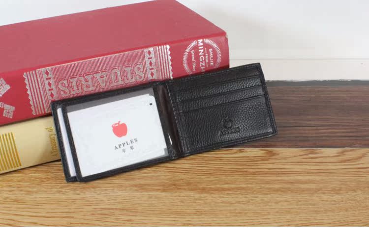 Năm mới Khuyến mại Chính hãng Giấy phép lái xe bằng da Apple AC109089 Thẻ da thời trang dành cho doanh nhân ví đựng thẻ mini