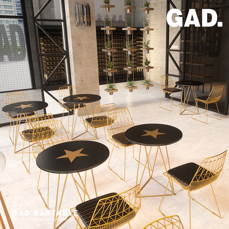GAD Lucy Outdoor table and chair combination Milk tea shop table commercial dessert shop Catering Western restaurant Cafe