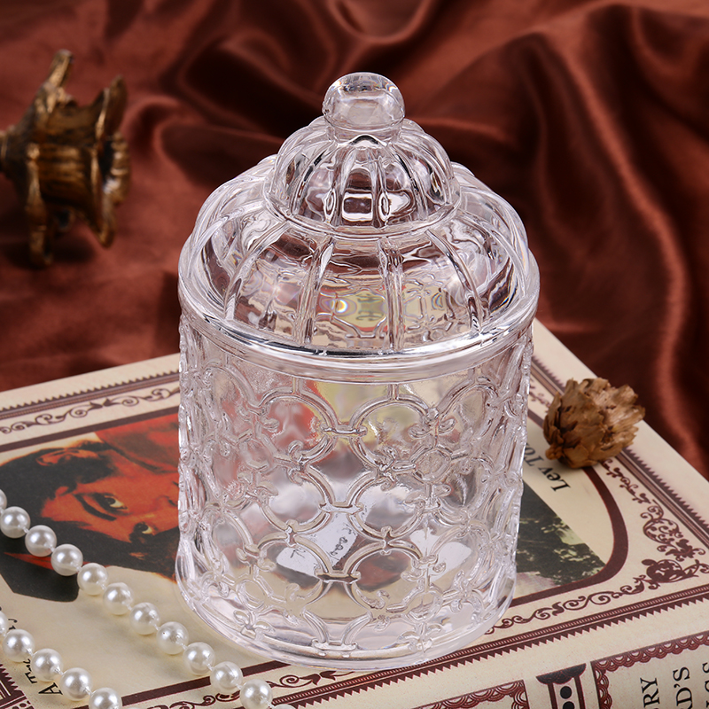 Glass City European lead - free white glass cans cans cans cotton cotton cotton collection cans