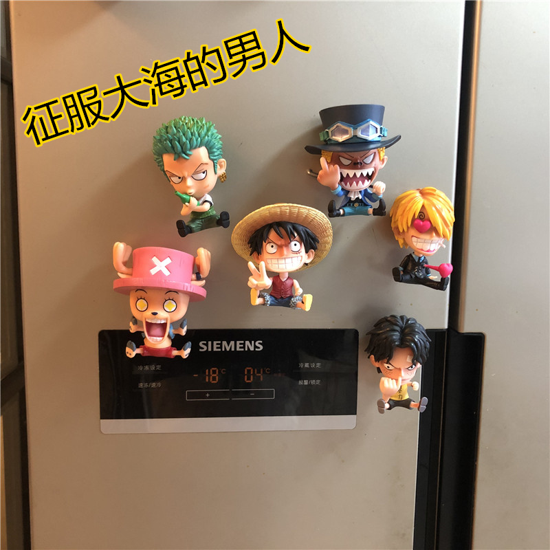 Conquer the Sea 3D Lenticular Magnet Set Creative Japanese Anime Pirate Refrigerator Sticker Ruff Solon Mountain Emperor