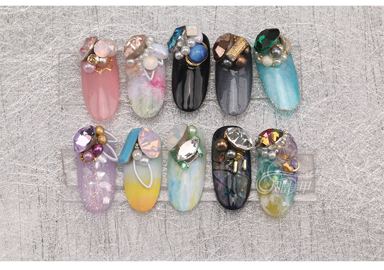 Cao trong suốt acrylic nail công cụ nail hiển thị các công trình hiển thị nail art bảng hiển thị 10 cái đồ làm móng