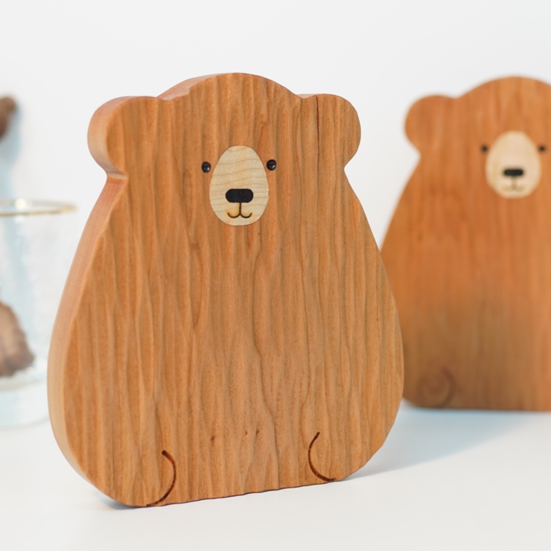 Joe Out Litres Grade Edition High Quality Mini Bear Wood Pantry Day InS Creative Dinner Plate Cup Mat Snack Pan Solid Wood