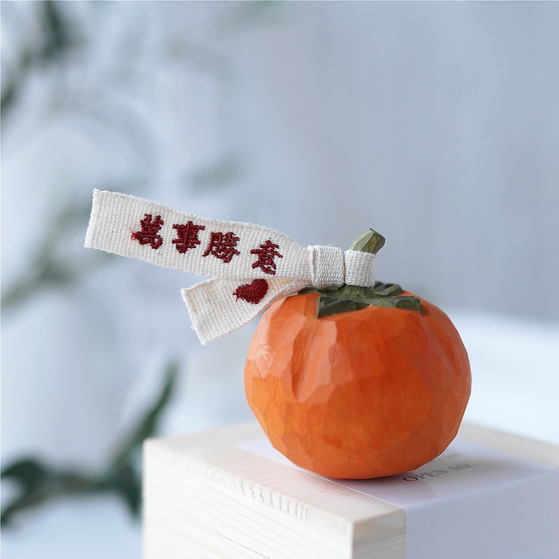 Joe's small workshop wins all things persimmon ruyi small wood carving office desktop car ornaments birthday gift
