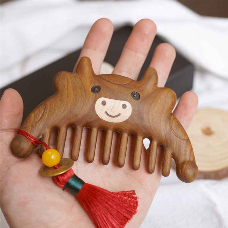 The Hospitality ox Joe Yan Elects Massage Comb Natural Wood Comb Meridians Massage Anti Hair Loss Relief Stress Gift