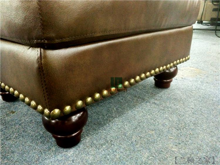 Langton đồ nội thất đơn giản sofa class Mỹ da sofa phòng khách trang trí đơn giản Châu Âu Châu Âu sang trọng nhỏ