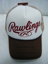 Rawlings BR LOGO baseball cap practice sports cap net cap coffee X White adjustable