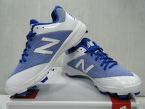 New Balance NB PL4040D4 2E wide baseball softball shoes rubber nails blue and white