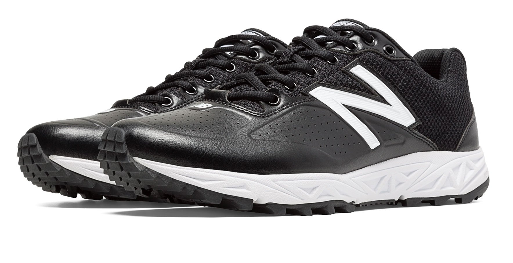New Balance NB 2E Wide Baseball Softball Shoes Multifunction Referee Training Coaching Shoes Black & White