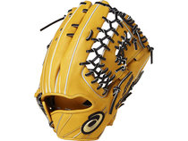 asics Arthur Japanese hard stick base gloves outfield L-character original leather yellow