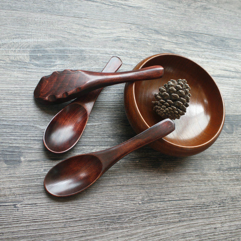 Creative Cute Personality Japan Wood Spoon Long Handle Big Horn Soup Spoon Rice Spoon Can Take Care Of Lip Drinking Soup Treasure Second Kill-Taobao