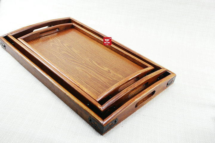 Gói quốc gia Khay bánh mì Khay gỗ Nhật Bản Khay gỗ zakka Khay gỗ hình chữ nhật Khay lưu trữ SPA - Tấm khay để ấm chén