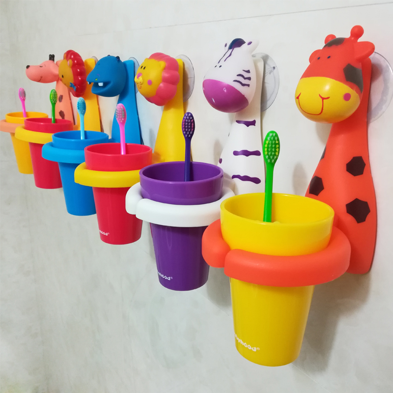 Children's Brush Cup Cartoon Baby Anti-fall Cute Wall Hanging Toothbrush Cup Set Cup Tooth Cylinder Tooth Cup Gargle Cup