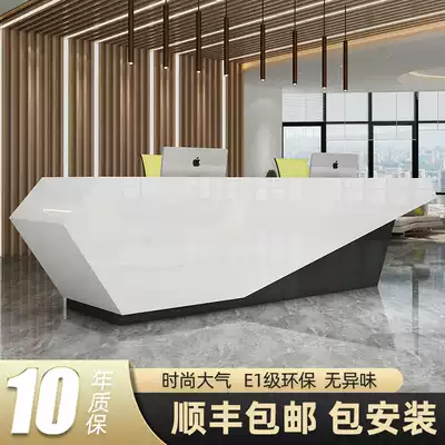 Company front desk creative paint simple modern office front desk desk reception desk desk desk cashier counter bar