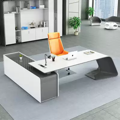 Painted boss table desk desk simple modern president table light luxury class desk single manager office table and chair combination