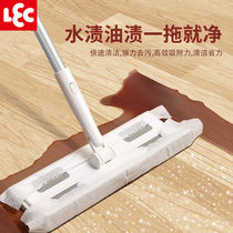 Japan LEC electrostatic dust removal mop household wooden floor hands-free disposable lazy flat mop vacuum paper