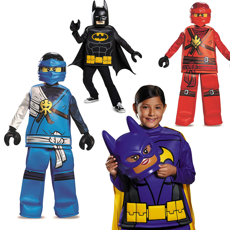 Lego role-playing ninja female Batman boys and girls perform costumes for children's Halloween birthday gifts