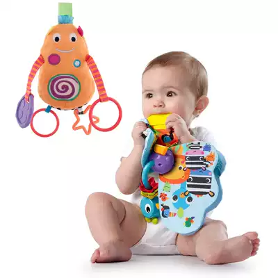 Can be gnawed at the mouth of the baby early education cloth sensory toys soft fixed teeth, paper BB, around the bead safety mirror