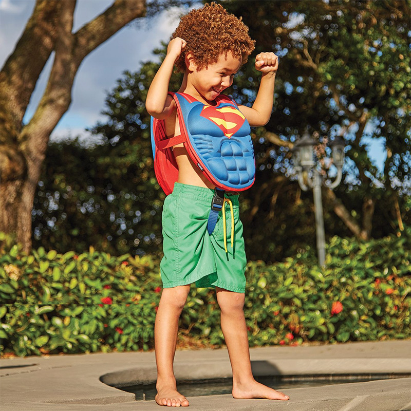 European and American Superman Batman 3D Cubic vest waistcoat buoyancy swimsuit swimming KT cat floating plate back adrift