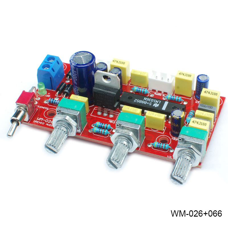 HIFI Audiophile Grade LM1036 Pre-Stage Plate Tone Board Amplifier Pre-Plate Loose Parts Kit Finished Board