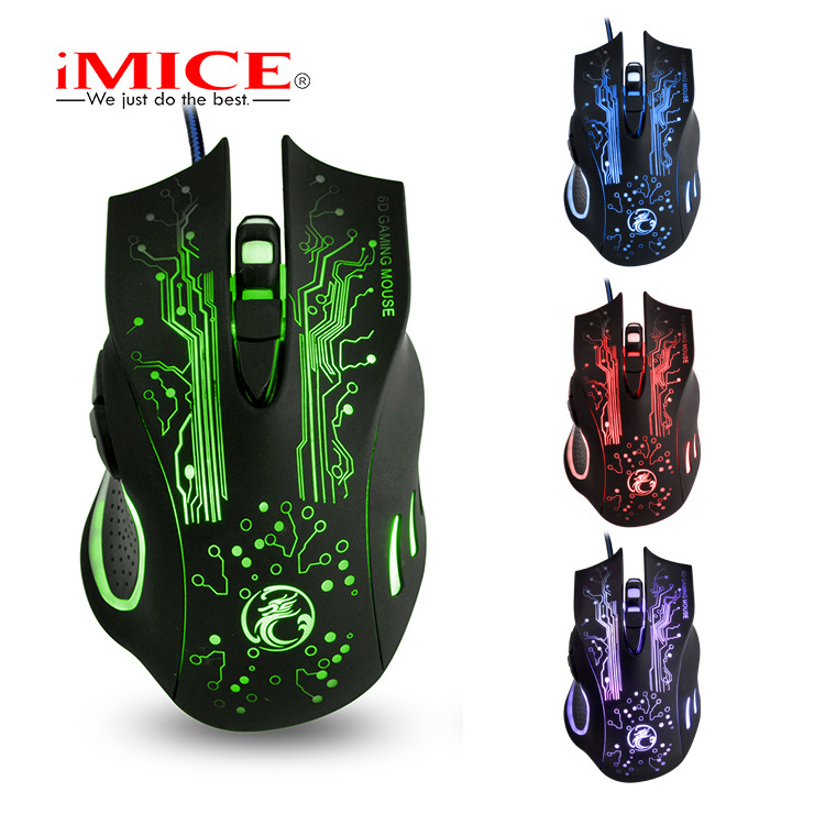 iMICE X9 Cross-border USB Gaming Optoelectronics AWESOME COLOR TV RACING Chicken LOL Game Slip Rat