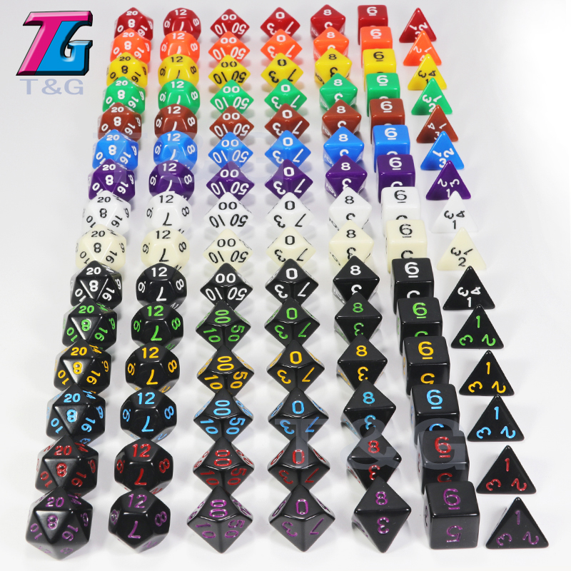 Multi-face dice running group COC table tours DND games accessories Props Colors 4 6 8 faces 8 faces 10 faces 12 12 20 sides