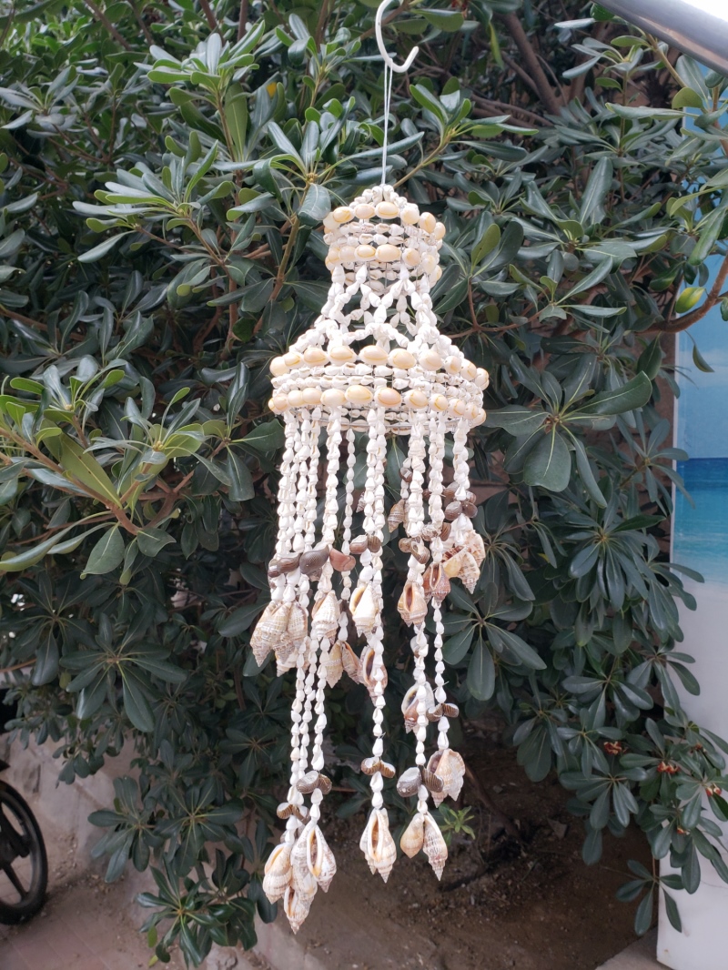 Natural sea snail sea snail shell windbell DIY creative artisanal windbell Family pendant birthday present