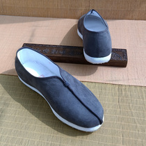 New old Beijing cloth shoes mens handmade mingle bottom splicing monk monk nuns casual spring soft shoes