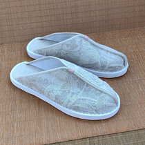 Yu Shengxiang new Handmade cotton hemp jacquard old Beijing cloth shoes female rural youth fabric slippers home