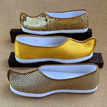 Chinese retro Hanfu boots cocked shoes old Beijing cloth shoes men and women handmade bottom National Wind soft bottom new trend