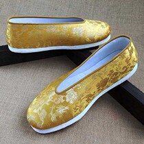 New old Beijing cloth shoes mens handmade melaleuca bottom spring and autumn yuan round mouth middle-aged old man father old man shoes