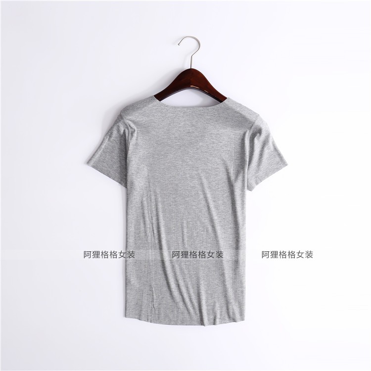 Áo thun ngắn tay nữ mùa hè cổ chữ V phần mỏng áo liền mạch T Một bộ quần áo nữ gấu trúc mẫu áo thun nữ đẹp 2020