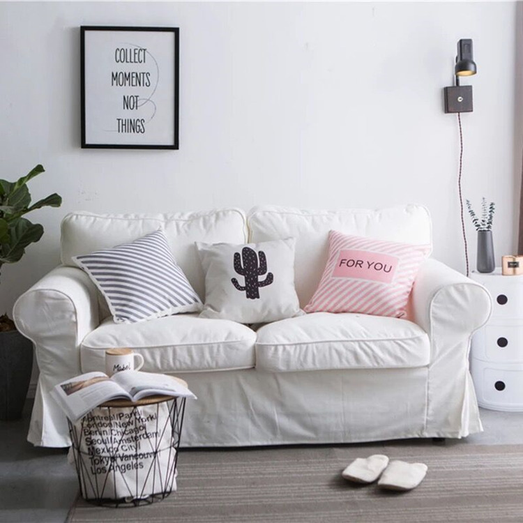 Removable and Washable White Sofa, Nordic Minimalist Style, ins Style, Wedding Dress Shop, Photo Studio, Photography Studio, Double Sofa Removable and Washable White Sofa, Nordic Minimalist Style, ins Style, Wedding Dress Shop, Photo Studio, Photography Studio, Double Sofa