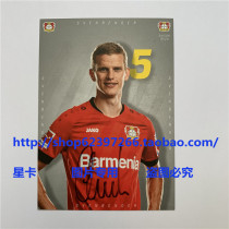 Bundesliga Leverkusen Sven Bender Signature card Autograph card Official signature card 19 20 season